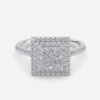 1 carat princess cut diamond with halo