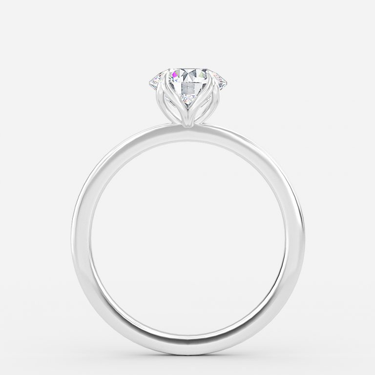 10k white gold round solitaire diamond engagement ring clearance