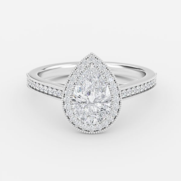 3 carat pear diamond ring