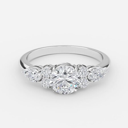 Avery Round Three Stone Engagement Ring