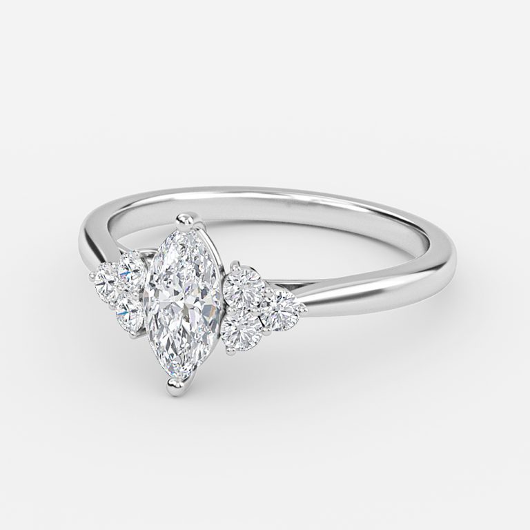diamond cluster marquise ring