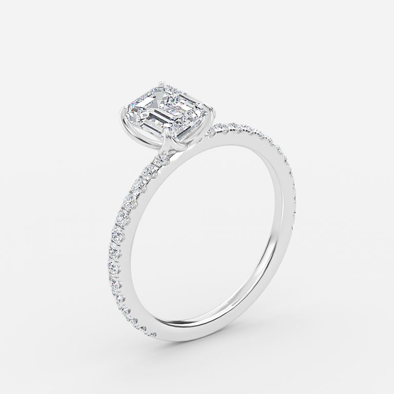 emerald wedding band set