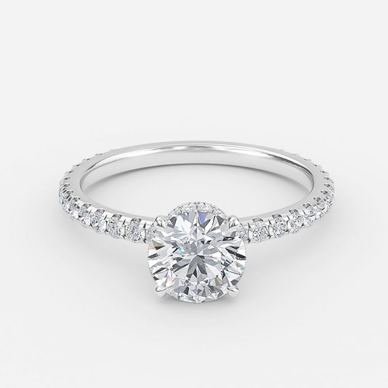 hidden halo engagement ring round
