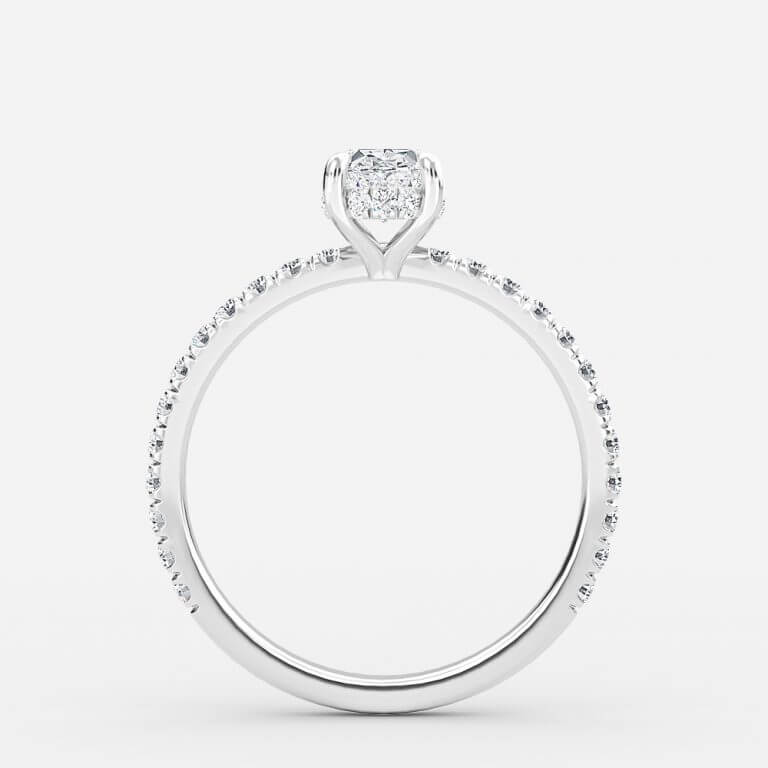 lab created oval engagement rings