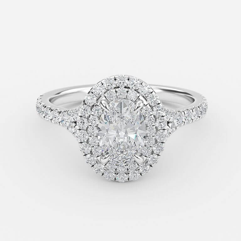 oval diamond ring with halo