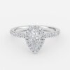 pear halo ring