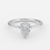 pear hidden halo engagement rings