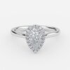 pear shaped halo engagement ring