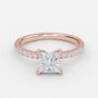 princess cut diamond ring with diamond band