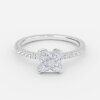 princess cut diamond wedding bands white gold