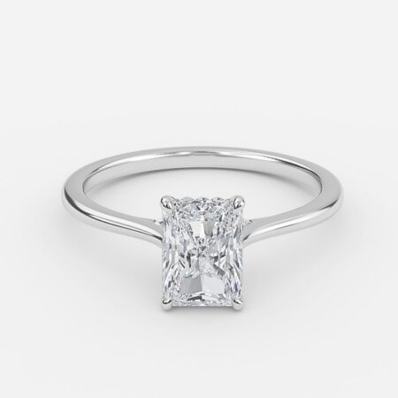 Valencia Radiant Hidden Halo Engagement Ring