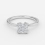 solitaire cut diamond ring