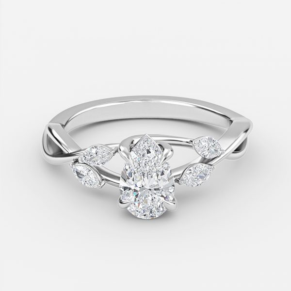 unique pear diamond rings