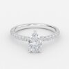 wedding band pear diamond
