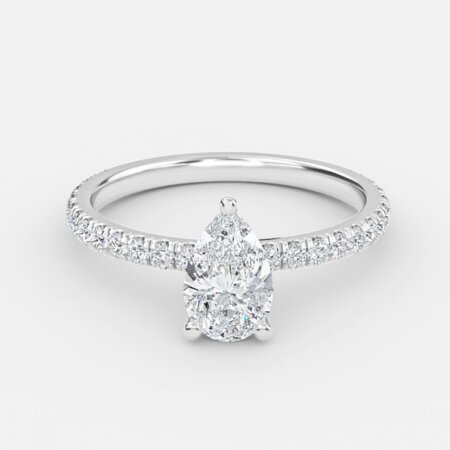Josephine Pear Diamond Band Engagement Ring Josephine Pear Diamond Band Engagement Ring