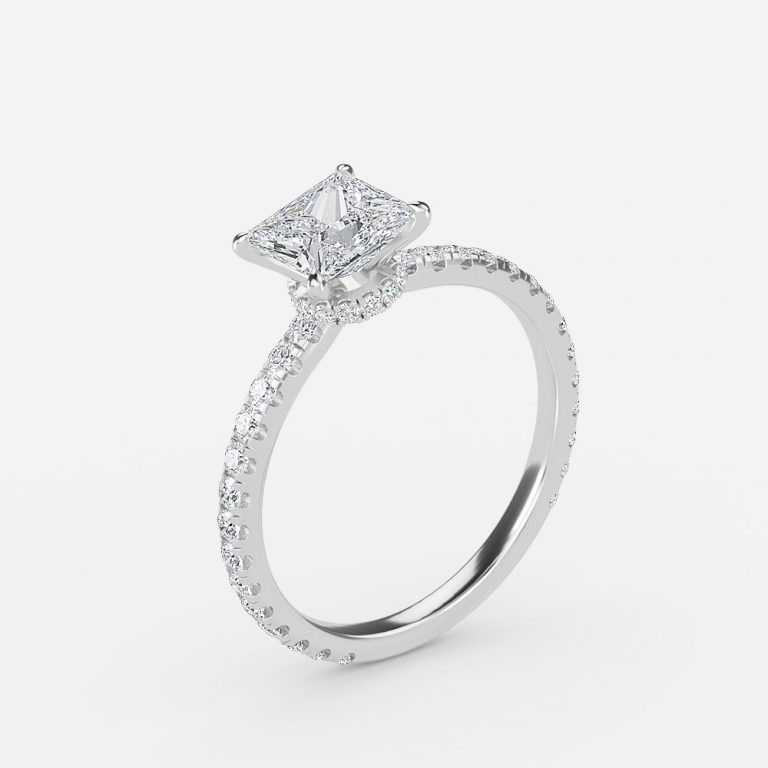 white gold princess cut engagement rings