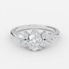 3 stone pear diamond ring white gold