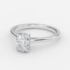 lab created hidden halo oval diamonds engagement rings