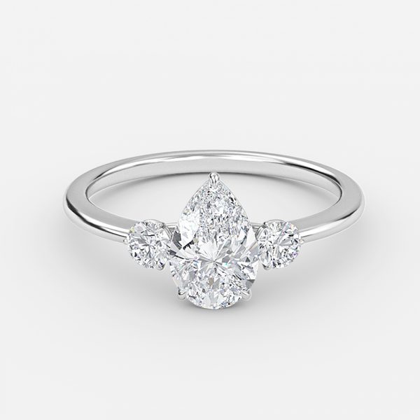 pear diamond ring white gold