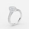 pear lab grown halo daimond ring