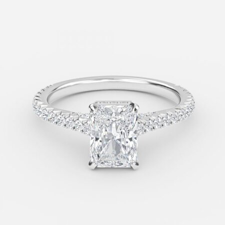 Charles Radiant Hidden Halo Engagement Ring Charles Radiant Hidden Halo Engagement Ring