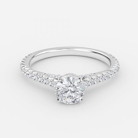 Charles Round Hidden Halo Engagement Ring Charles Round Hidden Halo Engagement Ring