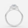 three stone radiant cut diamond ring