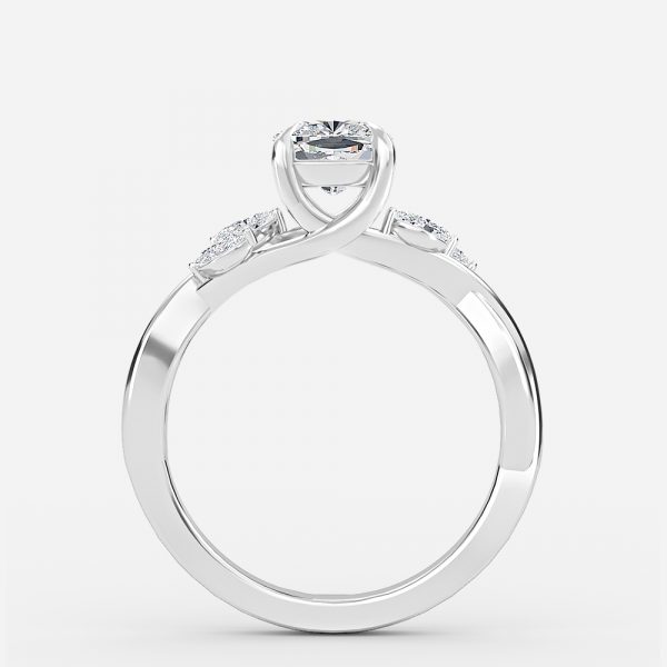 unique cushion diamond settings