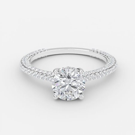 Iona Round Hidden Halo Engagement Ring