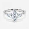 marquise diamond wedding ring white gold