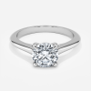round engagement ring with solitaire