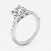 round engagement rings with solitaire