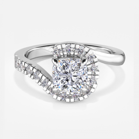 Neto Cushion Halo Engagement Ring