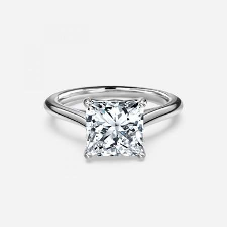 Lotus Princess Solitaire Engagement Ring