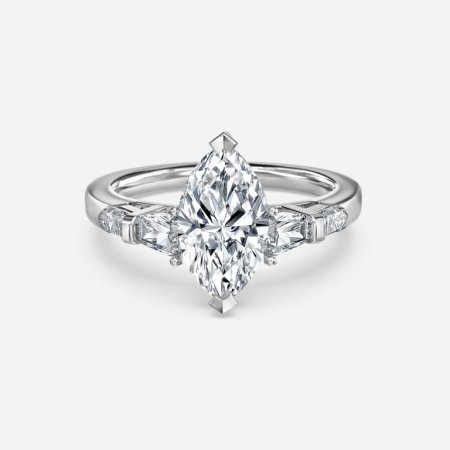Maya Marquise Three Stone Engagement Ring