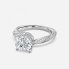1 carat heart hidden halo engagement ring