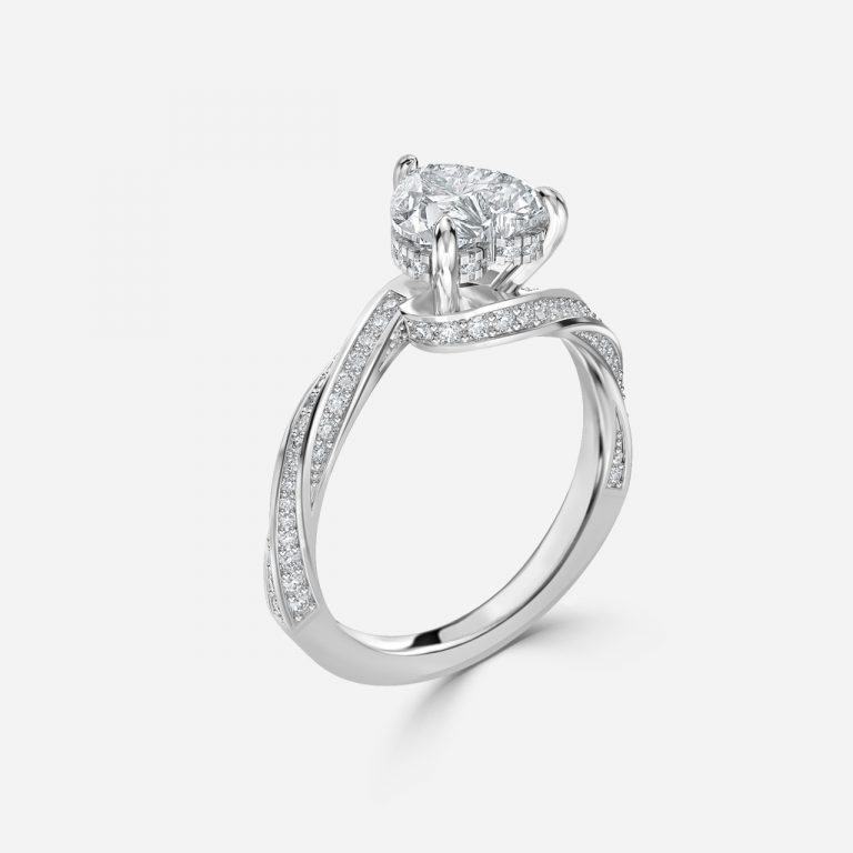 heart diamond ring hidden halo