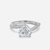 hidden halo heart diamond engagement rings