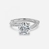 hidden halo round diamond engagement rings