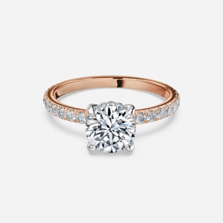 Sadie Round Hidden Halo Engagement Ring