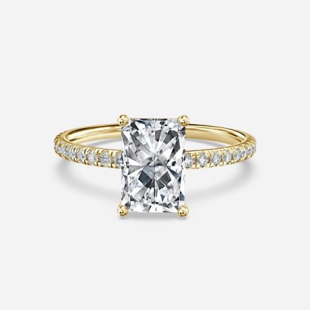 Luz De La Luna Radiant Diamond Band Engagement Ring Luz De La Luna Radiant Diamond Band Engagement Ring