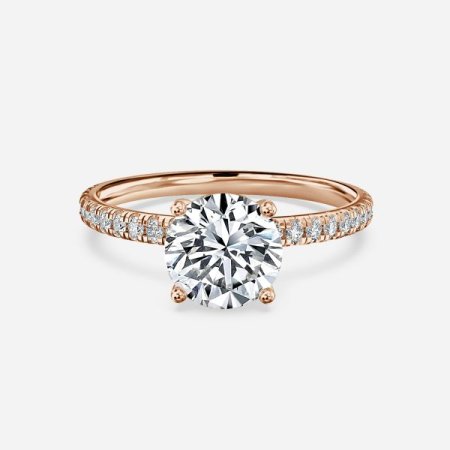 Luz De La Luna Round Diamond Band Engagement Ring Luz De La Luna Round Diamond Band Engagement Ring