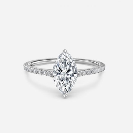 Nanami Marquise Hidden Halo Engagement Ring
