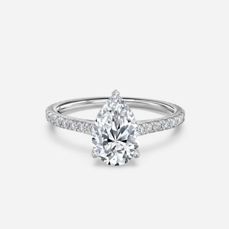 Nanami Pear Hidden Halo Engagement Ring