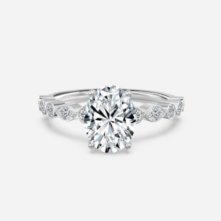 Trinity Oval Unique Engagement Ring Trinity Oval Unique Engagement Ring