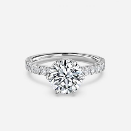 Kenzo Round Hidden Halo Engagement Ring
