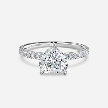 Luz De La Luna Heart Diamond Band Engagement Ring Luz De La Luna Heart Diamond Band Engagement Ring