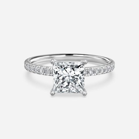 Luz De La Luna Princess Diamond Band Engagement Ring Luz De La Luna Princess Diamond Band Engagement Ring