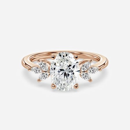 Alexandra Oval Three Stone Engagement Ring