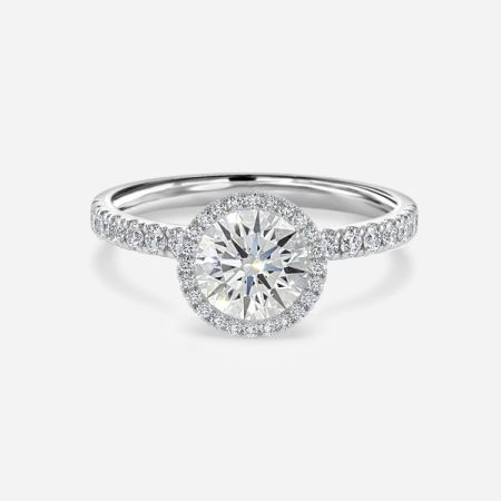 Nefta Round Halo Engagement Ring